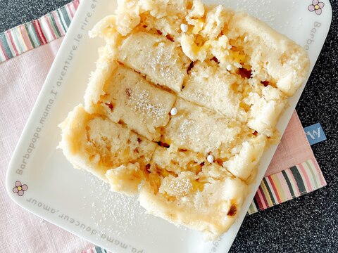 完熟バナナの救済に☆電子レンジでバナナ蒸しパン♪